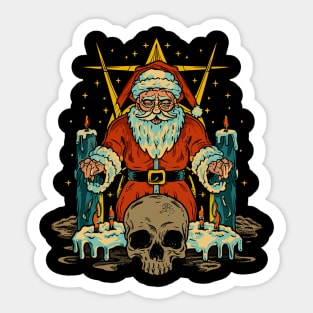 Chains and Bells: Krampus is often portrayed carrying chains, symbolizing the binding of the devil, and bells to create a sinister sound Sticker